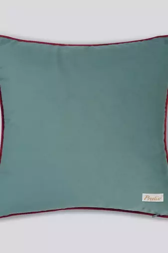 Rang Bagh Blue Cushion Cover 16x16 | Luxury Decorative Pillow Online