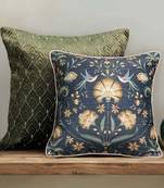 Rang Bagh Grey Cushion Cover 16x16 | Modern Luxury Decorative Pillow