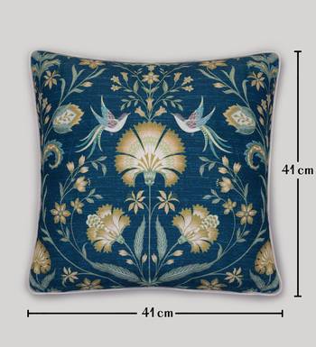 Rang Bagh Grey Cushion Cover 16x16 | Modern Luxury Decorative Pillow 5