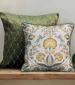 Rang Bagh Yellow Cushion Cover 16x16 – Bright Decorative Pillow for Sofa, Couch & Festive Home Décor