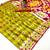 Soft  silk  saree with zari weawing meenakari rich pallu and unique ikkat border