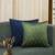 Green Mayur Jaal Embroidered Cushion Cover 18x18