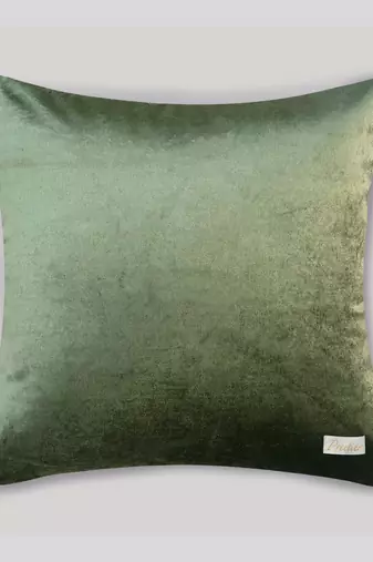 Green Mayur Jaal Embroidered Cushion Cover 18x18