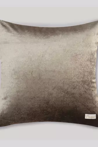 Beige Mayur Jaal Embroidered Cushion Cover 18x18