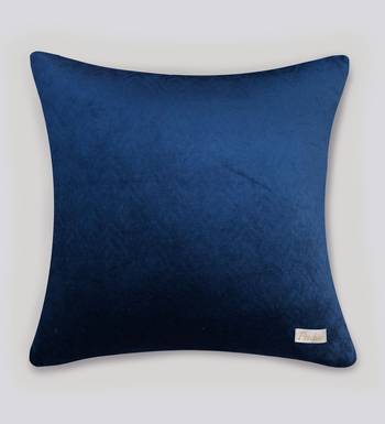 Blue Mayur Jaal Embroidered Cushion Cover 18x18 5
