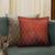 Rust Mayur Jaal Embroidered Cushion Cover 18x18 