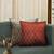Rust Mayur Jaal Embroidered Cushion Cover 18x18 