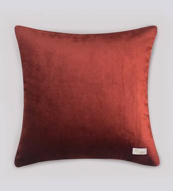 Rust Mayur Jaal Embroidered Cushion Cover 18x18 5