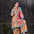 Yellow Orange Printed Turkish Modal Satin Silk Co-Ord Set