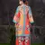 Yellow Orange Printed Turkish Modal Satin Silk Co-Ord Set