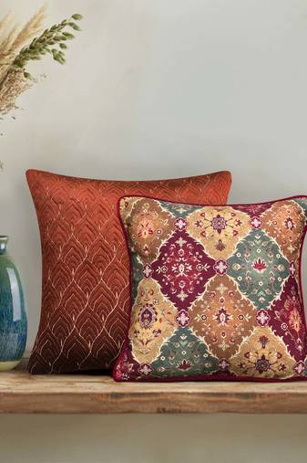 Kilim Cushion Cover 16x16 – Handcrafted Bohemian Decorative Pillow for Sofa, Couch & Bedroom