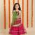 Magenta embroidered net stitched lehenga