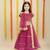 Stunning Pink & Gold Embroidered Lehenga Set for Girls