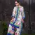 Blue Green Printed Turkish Modal Satin Silk Co-Ord Set