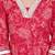 Doriyaan women's red jaipuri printed cotton ethnic anarkali kurta