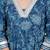 Doriyaan women's blue cotton embroidered neck anarkali kurta