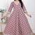 Doriyaan women's cream embroidered cotton  anarkali kurta 