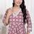 Doriyaan women's cream embroidered cotton  anarkali kurta 