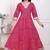 Doriyaan women's pink cotton bandhani ethnic anarkali kurta