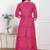 Doriyaan women's pink cotton bandhani ethnic anarkali kurta