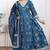 Doriyaan women's jashn hand block printed ethnic anarkali kurta and dupatta