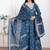 Doriyaan women's jashn hand block printed ethnic anarkali kurta and dupatta