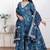 Doriyaan women's jashn hand block printed ethnic anarkali kurta and dupatta