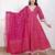 Doriyaan women's bandhani ethnic anarkali kurta  and dupatta