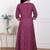 Doriyaan women's maroon embroidered anarkali kurta and dupatta