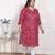 Doriyaan womens plus size bandhej printed rayon kurta magenta