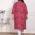 Doriyaan womens plus size bandhej printed rayon kurta magenta