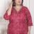 Doriyaan womens plus size bandhej printed rayon kurta magenta