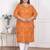 Doriyaan womens plus size yellow bandhani printed straight kurta