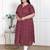 Doriyaan womens plus size relaxed fit red floral printed a-line pure cotton kurta