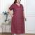 Doriyaan womens plus size relaxed fit red floral printed a-line pure cotton kurta