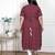Doriyaan womens plus size relaxed fit red floral printed a-line pure cotton kurta