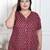 Doriyaan womens plus size relaxed fit red floral printed a-line pure cotton kurta