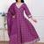 Doriyaan women's bandhani embroidred ethnic anarkali kurta and dupatta