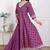 Doriyaan women's bandhani embroidred ethnic anarkali kurta and dupatta