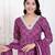 Doriyaan women's bandhani embroidred ethnic anarkali kurta and dupatta