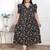 Plus size multicolored pleated puff sleeve floral pure cotton butterfly maxi dress