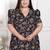 Plus size multicolored pleated puff sleeve floral pure cotton butterfly maxi dress