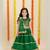 Green plain net stitched lehenga