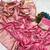 Pink Color Hand Dyed Satin Silk Traditional Saree