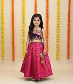 Blue  blouse ,printed Rani chaniya indowestern,designer Lehenha choli  without chunni