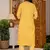 Yellow Printed Cotton Kurta and Pant Set with Dupatta
