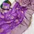 Lavender Color Hand Dyed Satin Silk Traditional Saree