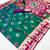 Rama soft  saree with zari weawing meenakari rich pallu and unique ikkat border