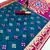 Teal soft  saree with zari weawing meenakari rich pallu and unique ikkat border