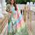 Green faux banarasi silk blend saree with blouse